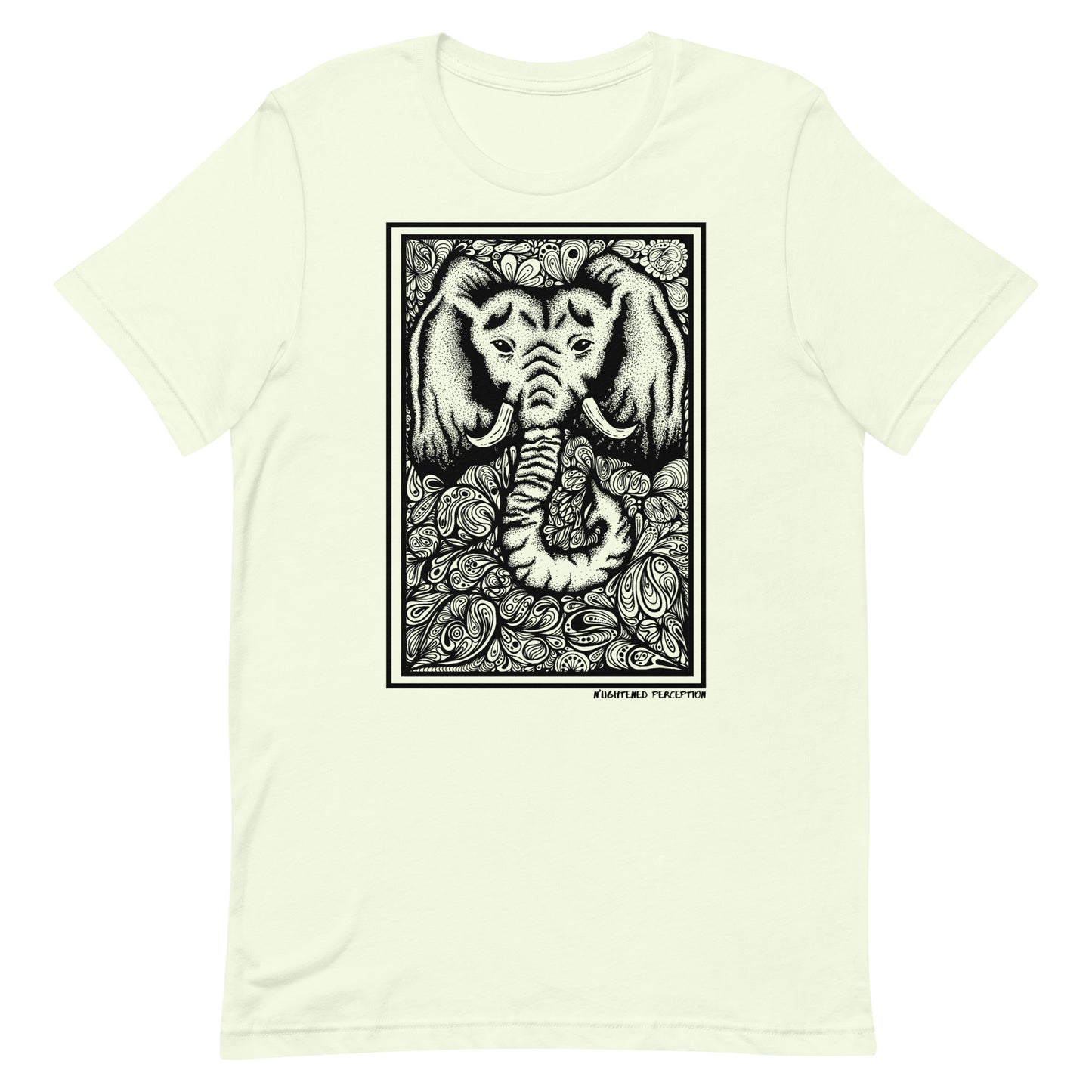 Abstract Elephant Head Design T-Shirt