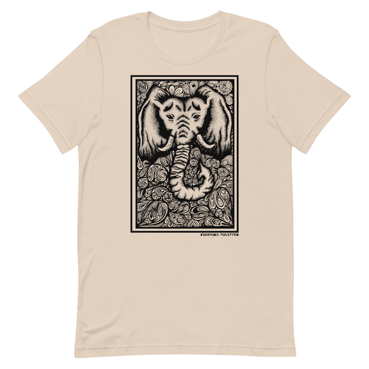 Abstract Elephant Head Design T-Shirt