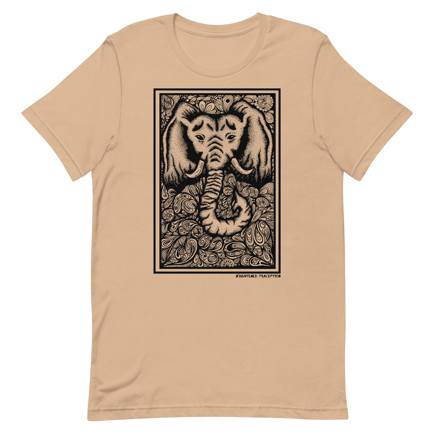 Abstract Elephant Head Design T-Shirt